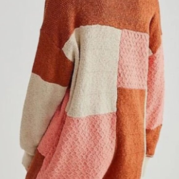 Free People Flying By Mix Stitch in Gold Rush Knit Romper - Picture 2 of 10